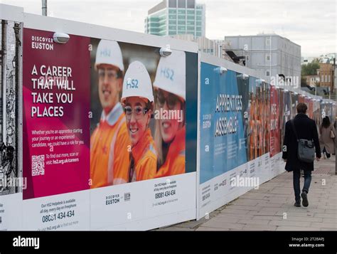 Euston London Großbritannien Oktober 2023 HS2 Werften und