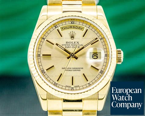 Rolex Day Date President Champagne Dial K Yellow Gold