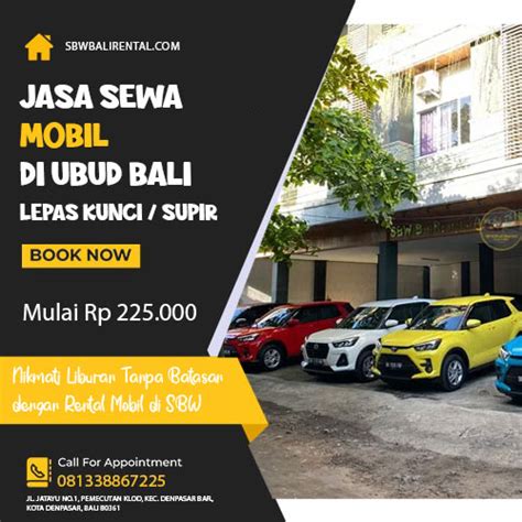 Sewa Mobil Ubud Bali Dengan Supir Lepas Kunci