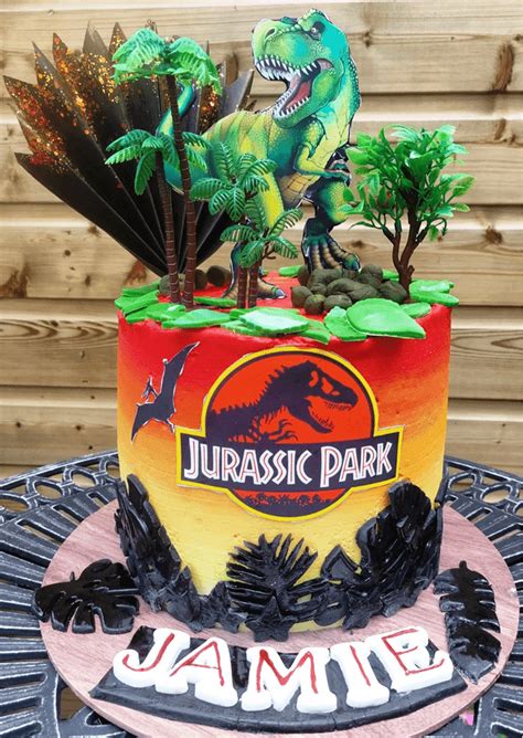 Jurassic Park Birthday Cake Ideas Images Pictures