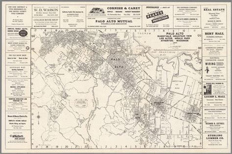 Map Of Palo Alto Mountain View Sunnyvale Menlo Park Atherton Los