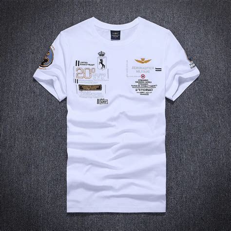 2016 High quality summer style unisex aeronautica militare Embroidery t ...