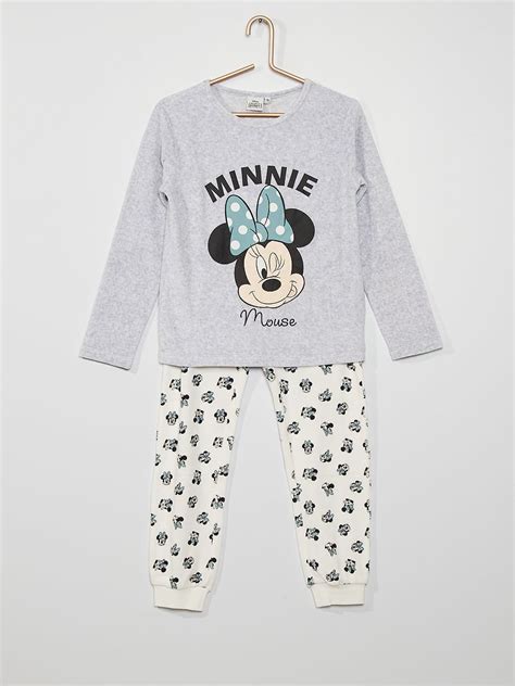 Pijama Largo Minnie Gris Kiabi