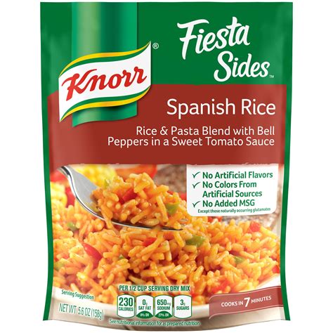 Knorr Fiesta Sides Spanish Rice 5 6 Oz Walmart Walmart