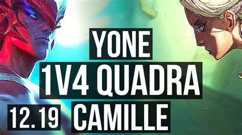 Yone Vs Camille Top 1v4 Quadra 9 Solo Kills 600 Games Kr