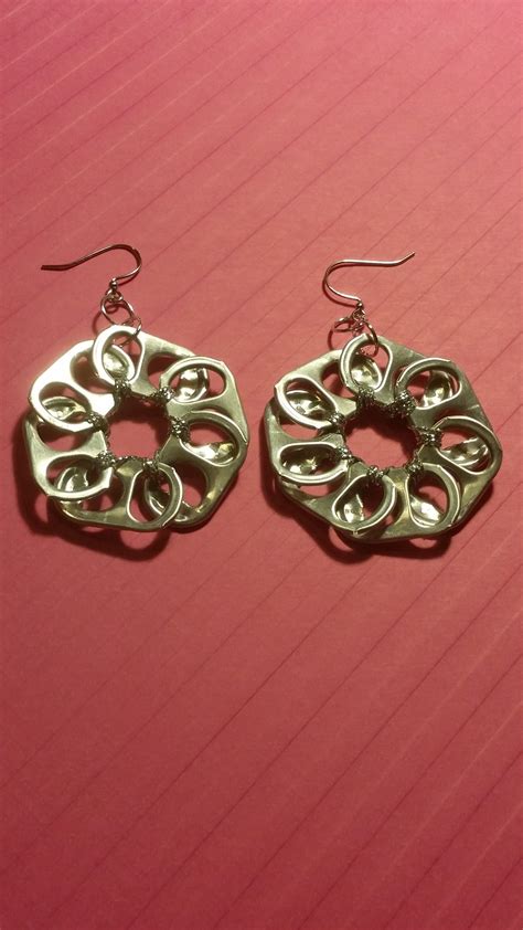 Pop Tab Earrings 6 Pop Tabs Ladybug Crochet Earrings Jewelry Jewlery Jewerly Schmuck