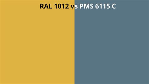 RAL 1012 Vs PMS 6115 C RAL Colour Chart UK