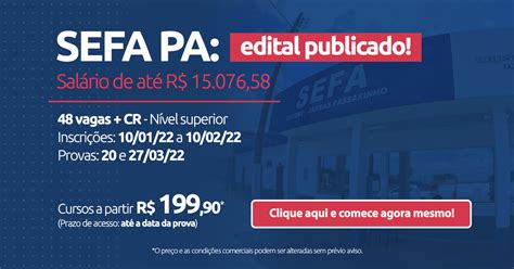 Concurso SEFA PA 200 vagas abertas Blog Aprova Concursos Notícias