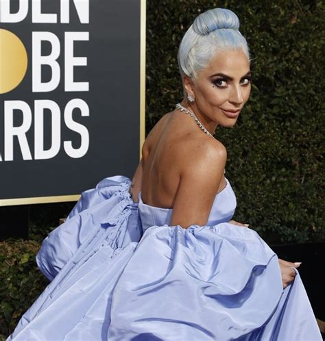 Lady Gaga Ruins It With Blue Grandma Hair in Strapless Valentino Gown