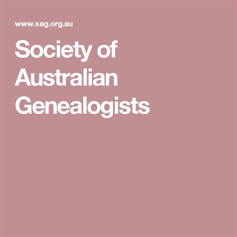 Society Of Australian Genealogists Genealogist Society Genealogy