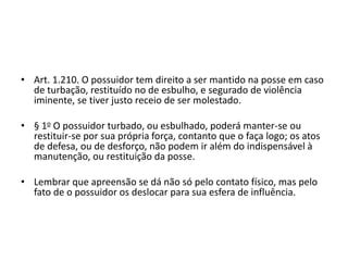 Direitos Reais aquisição posse PPT