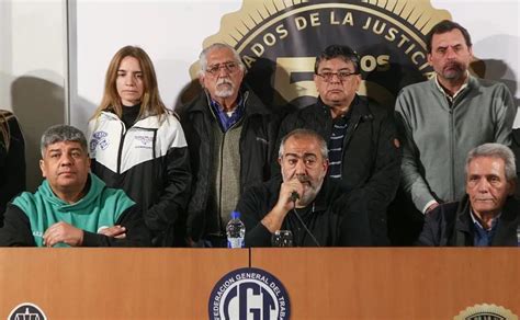 La CGT analiza un paro nacional el lunes con movilización a la Corte