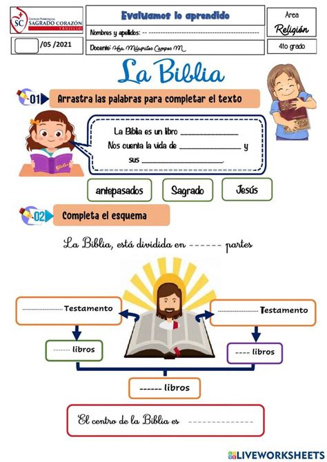 La Biblia Online Worksheet For Cuarto Grado De Primaria You Can Do The