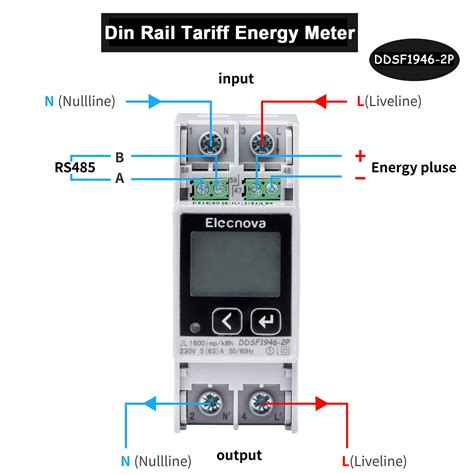 Multi Taxa De Energia Medidor De Energia Fase Trilho Din Consumo