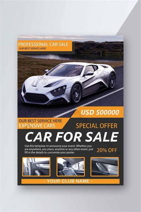 Car Sales Introduction High End Sports Car Flyer Psd Free Download