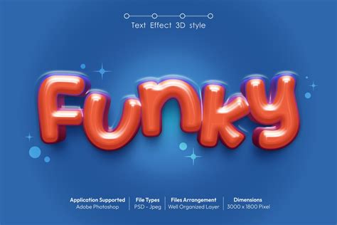 Funky Editable Premium 3d Psd Text Effect Deeezy