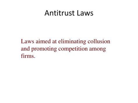 PPT - Antitrust Laws PowerPoint Presentation - ID:2010718