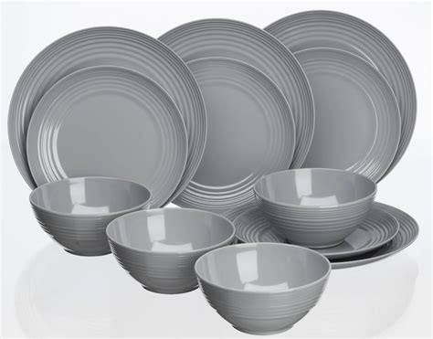 Flamefield Non Slip Bowl Cool Grey Melamine Plastic Leisure Fayre