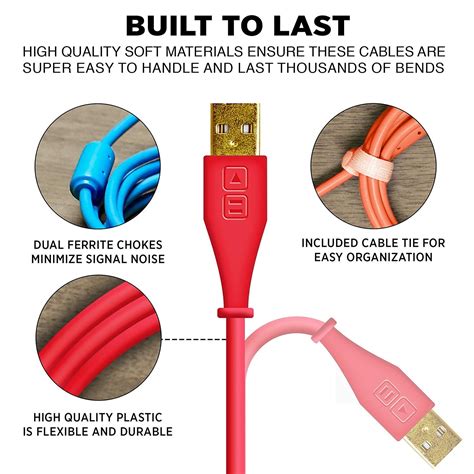 Djtechtools Chroma Cable Usb Grade Red