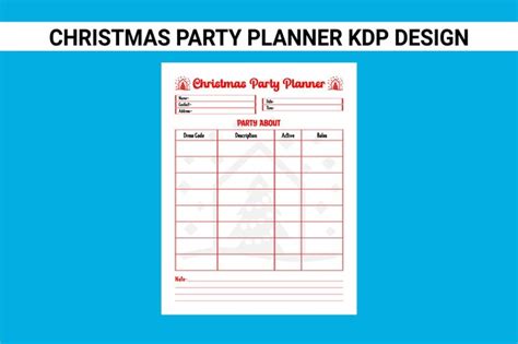 Premium Vector Christmas Party Planner Kdp Design