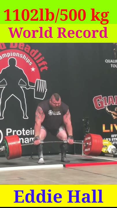 World New Record Deadlift 1102lb 500kg Eddie Hall Shorts Short Deadlift Weightlifting Youtube