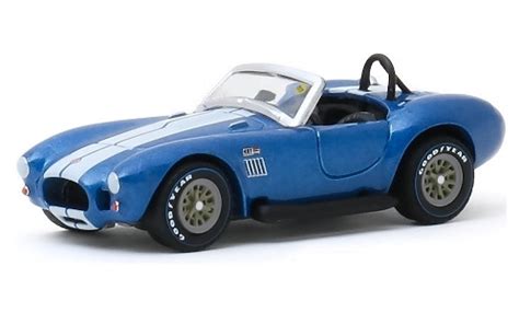 Miniature Shelby Cobra Greenlight S C Metallic Bleue Blanche