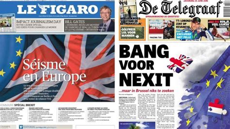 Eu Referendum Europes Press Gripped By Brexit Drama Bbc News