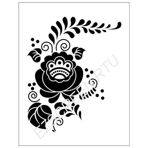 Ready To Use Diy Screen Printing Stencil Ornate Flower Floral Design Ezscreenprint