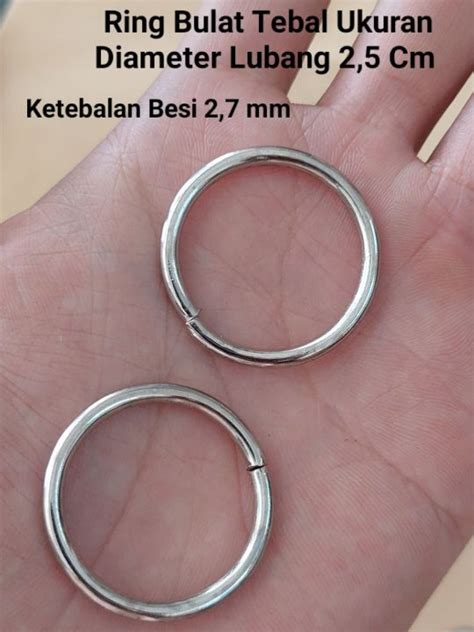 Ring Besi Bulat Ring O Ukuran 2 5 Cm Ketebalan Besi 2 7 Mm Ring Tas