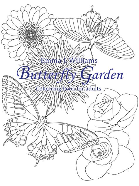 Butterfly Garden Butterflies And Insects Coloring Pages For Adults