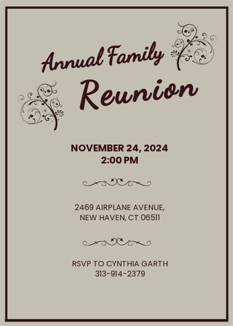 Download 18 Reunion Invitation Templates Microsoft Word Doc