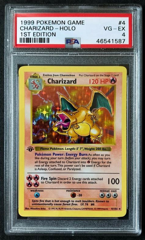 Auction Prices Realized Tcg Cards 1999 Pokemon Game Charizard Holo 1st