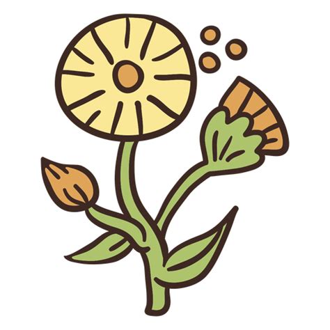 Yellow Flower Illustration Png And Svg Design For T Shirts