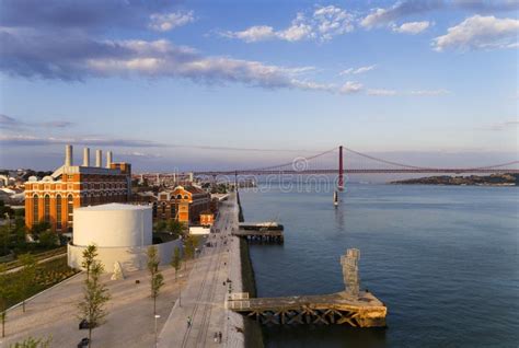 Tagus River Bank From MAAT Museum Editorial Photography - Image of abril, small: 116677162