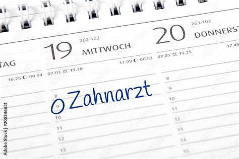 Eintrag im Kalender: Zahnarzt Stock-Foto | Adobe Stock