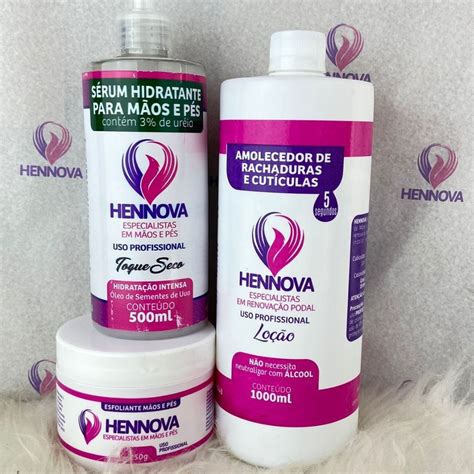 Kit Hennova Pl Stica Dos P S Linha Completa Promo O Submarino