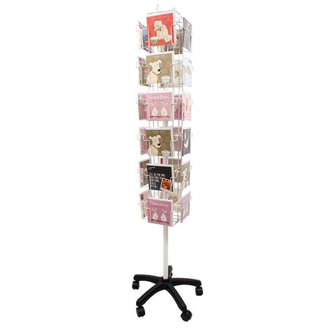 Card Stand X Portrait Greeting Card Pocket Rotary Floor Card