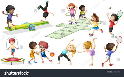 Kids Playing Games Clipart