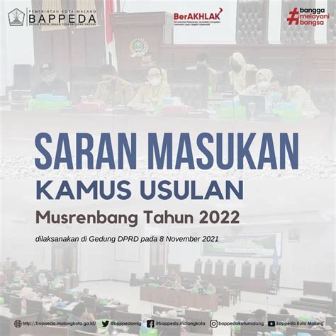 Saran Masukan Kamus Usulan Musrenbang Tahun 2022 Situs Resmi Badan