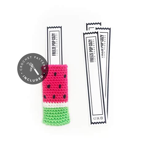 PRINTABLE PATTERN Freeze Pop Cozy Inserts Watermelon Popsicle Cover