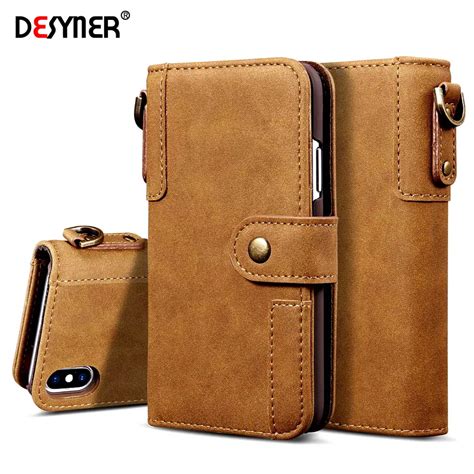 Desyner Genuine Leather Case For IPhone 5 5S SE 6 6S 7 8 X Plus Cover