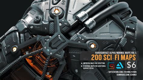 Artstation Hardsurface Alphanormal Maps Vol 1 200 Sci Fi Maps