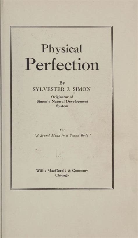 Physical Perfection Library Of Congress