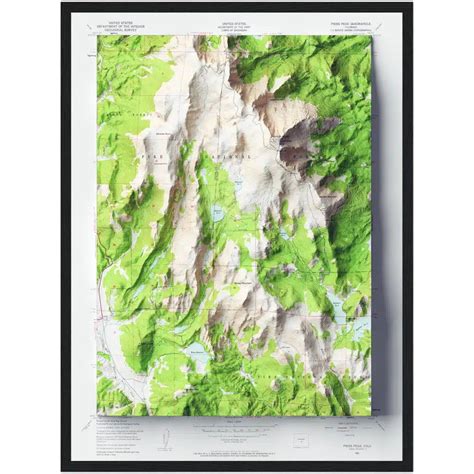 Pikes Peak Map 3d Relief Map Of Pikes Peak Geoartmaps