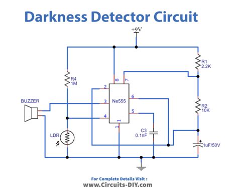 Darkness Detector Circuit Using Ldr Darkness Detector Circuit