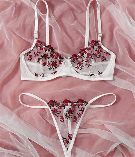 Neu Sexy Damen Unterwäsche Florale Stickerei Erotik Dessous Etsy