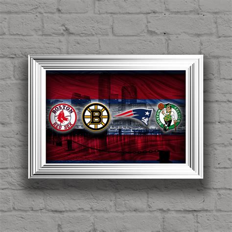 Boston Red Sports Teams Poster – McQDesign