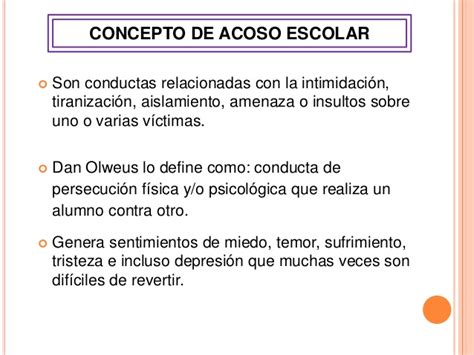 ᐈ Conceptos Del Acoso Escolar Psicorevista