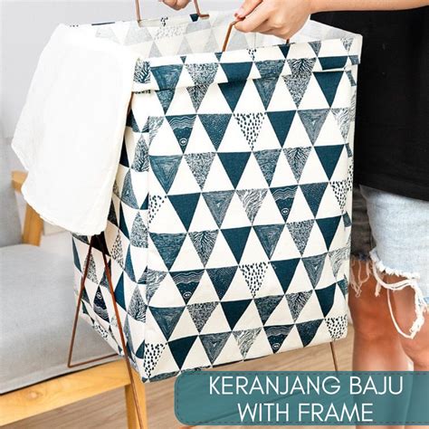 Jual Keranjang Baju Laundry Lipat Kotak Kawat Besi Kuat Kokoh Premium