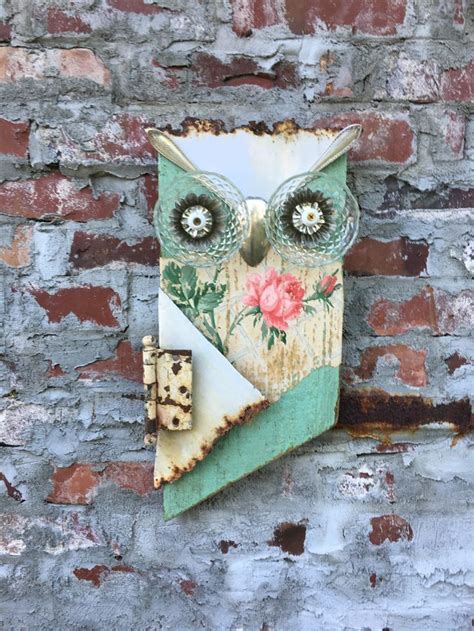 Annabelle Rusty Ole Owl By Rustin Relics Owl Assemblage Vintage